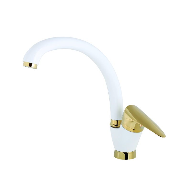 شیر روشویی متحرک آلفا سفید طلا PADRA